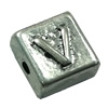 Beads. Fashion Zinc Alloy jewelry findings. Square 10x10mm, Hole size:about 1mm Sold by Bag
