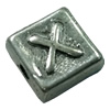 Beads. Fashion Zinc Alloy jewelry findings. Square 10x10mm, Hole size:about 1mm Sold by Bag
