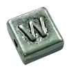 Beads. Fashion Zinc Alloy jewelry findings. Square 10x10mm, Hole size:about 1mm Sold by Bag