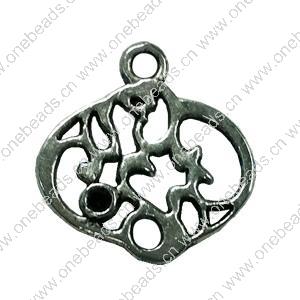Pendant. Fashion Zinc Alloy Jewelry Findings. Flar Oval 16x18mm. Sold by Bag