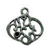 Pendant. Fashion Zinc Alloy Jewelry Findings. Flar Oval 16x18mm. Sold by Bag
