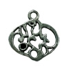 Pendant. Fashion Zinc Alloy Jewelry Findings. Flar Oval 16x18mm. Sold by Bag