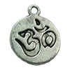 Pendant. Fashion Zinc Alloy Jewelry Findings. Flar Round 16x13mm. Sold by Bag
