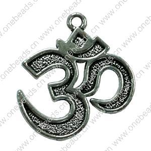 Pendant. Fashion Zinc Alloy Jewelry Findings. 30x26mm. Sold by Bag