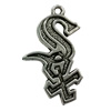 Pendant. Fashion Zinc Alloy Jewelry Findings. 37x21mm. Sold by Bag
