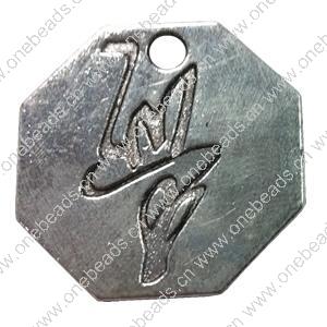 Pendant. Fashion Zinc Alloy Jewelry Findings. sexangle 12x12mm. Sold by Bag