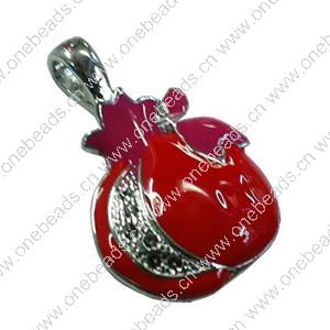 Zinc Alloy Enamel Pendant, Fashion jewelry findings 33x23mm, Sold by PC