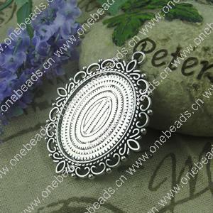 Zinc Alloy Cabochon Settings. Fashion Jewelry Findings. 62x48mm Inner dia：30x40mm. Sold by Bag