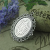 Zinc Alloy Cabochon Settings. Fashion Jewelry Findings. 62x48mm Inner dia：30x40mm. Sold by Bag
