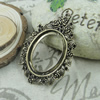 Zinc Alloy Cabochon Settings. Fashion Jewelry Findings. 63x43mm Inner dia：37x28mm. Sold by Bag