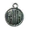 Pendant. Fashion Zinc Alloy jewelry findings. Flat Round 18x15mm. Sold by Bag

