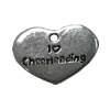 Pendant. Fashion Zinc Alloy jewelry findings. Heart 15x20mm. Sold by Bag
