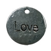 Pendant. Fashion Zinc Alloy jewelry findings. Flat Round 20x20mm. Sold by Bag
