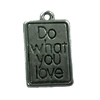 Pendant. Fashion Zinc Alloy jewelry findings. Rectangle 22x15mm. Sold by Bag
