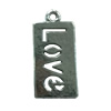 Pendant. Fashion Zinc Alloy jewelry findings. Rectangle 23x11mm. Sold by Bag
