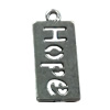 Pendant. Fashion Zinc Alloy jewelry findings. Rectangle 23x11mm. Sold by Bag
