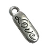 Pendant. Fashion Zinc Alloy jewelry findings. Flat Oval 20x7mm. Sold by Bag