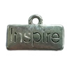 Pendant. Fashion Zinc Alloy jewelry findings. Rectangle 19x12mm. Sold by Bag