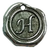 Pendant. Fashion Zinc Alloy Jewelry Findings. Letter 19x19mm. Sold by Bag
