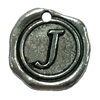 Pendant. Fashion Zinc Alloy Jewelry Findings. Letter 19x19mm. Sold by Bag
