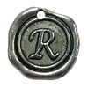 Pendant. Fashion Zinc Alloy Jewelry Findings. Letter 19x19mm. Sold by Bag
