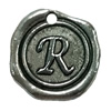 Pendant. Fashion Zinc Alloy Jewelry Findings. Letter 19x19mm. Sold by Bag