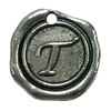 Pendant. Fashion Zinc Alloy Jewelry Findings. Letter 19x19mm. Sold by Bag
