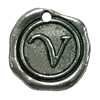 Pendant. Fashion Zinc Alloy Jewelry Findings. Letter 19x19mm. Sold by Bag
