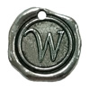 Pendant. Fashion Zinc Alloy Jewelry Findings. Letter 19x19mm. Sold by Bag
