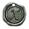 Pendant. Fashion Zinc Alloy Jewelry Findings. Letter 19x19mm. Sold by Bag
