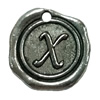 Pendant. Fashion Zinc Alloy Jewelry Findings. Letter 19x19mm. Sold by Bag