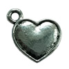 Pendant. Fashion Zinc Alloy Jewelry Findings. Heart 20x12mm. Sold by Bag
