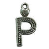 Pendant. Fashion Zinc Alloy Jewelry Findings. Letter 20x10mm. Sold by Bag
