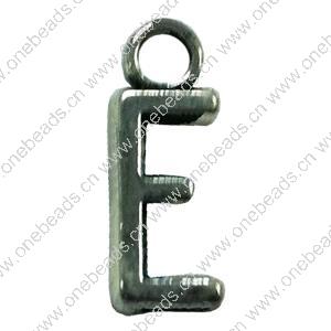 Pendant. Fashion Zinc Alloy Jewelry Findings. Letter 16x7mm. Sold by Bag