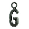 Pendant. Fashion Zinc Alloy Jewelry Findings. Letter 16x7mm. Sold by Bag