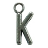 Pendant. Fashion Zinc Alloy Jewelry Findings. Letter 16x8mm. Sold by Bag
