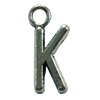 Pendant. Fashion Zinc Alloy Jewelry Findings. Letter 16x8mm. Sold by Bag