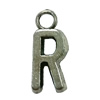 Pendant. Fashion Zinc Alloy Jewelry Findings. Letter 16x7mm. Sold by Bag
