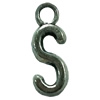 Pendant. Fashion Zinc Alloy Jewelry Findings. Letter 16x7mm. Sold by Bag