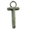 Pendant. Fashion Zinc Alloy Jewelry Findings. Letter 16x7mm. Sold by Bag
 