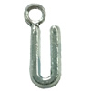 Pendant. Fashion Zinc Alloy Jewelry Findings. Letter 16x7mm. Sold by Bag