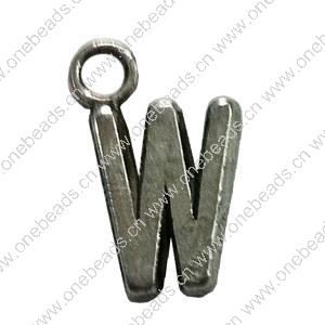 Pendant. Fashion Zinc Alloy Jewelry Findings. Letter 16x9mm. Sold by Bag