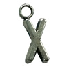 Pendant. Fashion Zinc Alloy Jewelry Findings. Letter 16x7mm. Sold by Bag
