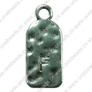 Pendant. Fashion Zinc Alloy Jewelry Findings. Letter 26x12mm. Sold by Bag 