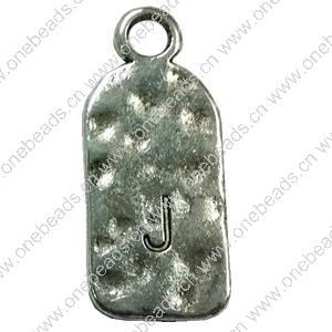 Pendant. Fashion Zinc Alloy Jewelry Findings. Letter 26x12mm. Sold by Bag