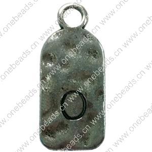 Pendant. Fashion Zinc Alloy Jewelry Findings. Letter 26x12mm. Sold by Bag