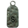 Pendant. Fashion Zinc Alloy Jewelry Findings. Letter 26x12mm. Sold by Bag