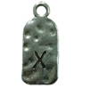 Pendant. Fashion Zinc Alloy Jewelry Findings. Letter 26x12mm. Sold by Bag