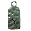 Pendant. Fashion Zinc Alloy Jewelry Findings. Letter 26x12mm. Sold by Bag
