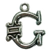 Pendant. Fashion Zinc Alloy Jewelry Findings. Letter 25x20mm. Sold by Bag